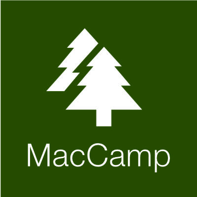 MacCamp logo with trees